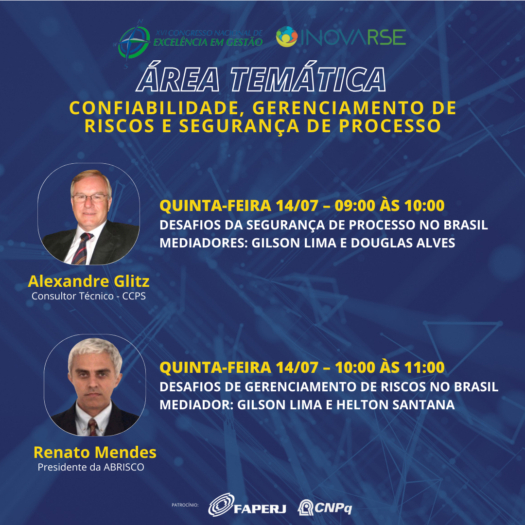 Confiabilidade, Gerenciamento de Riscos e Segurança de Processos